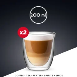 Koffie- en Theeglas Bialetti Firenze 200 ml (Set van 2)