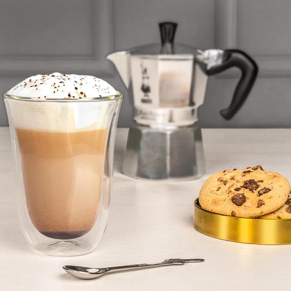 Koffie- en Theeglas Bialetti Firenze 300 ml (Set van 2)