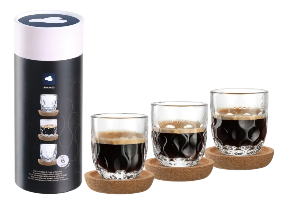 Leonardo Koffieglas Gocce Espresso 60ml (Set van 3) Best
