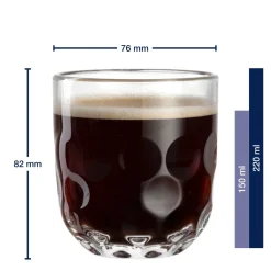 Leonardo Koffieglas Gocce 1 220ml (Set van 2) Hot
