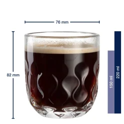 Leonardo Koffieglas Gocce 2 220ml (Set van 2) Clearance