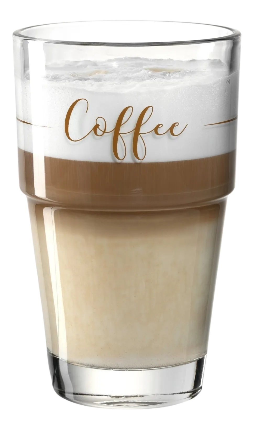 Koffieglas met Lepel Leonardo Solo 410 ml (Set van 2)