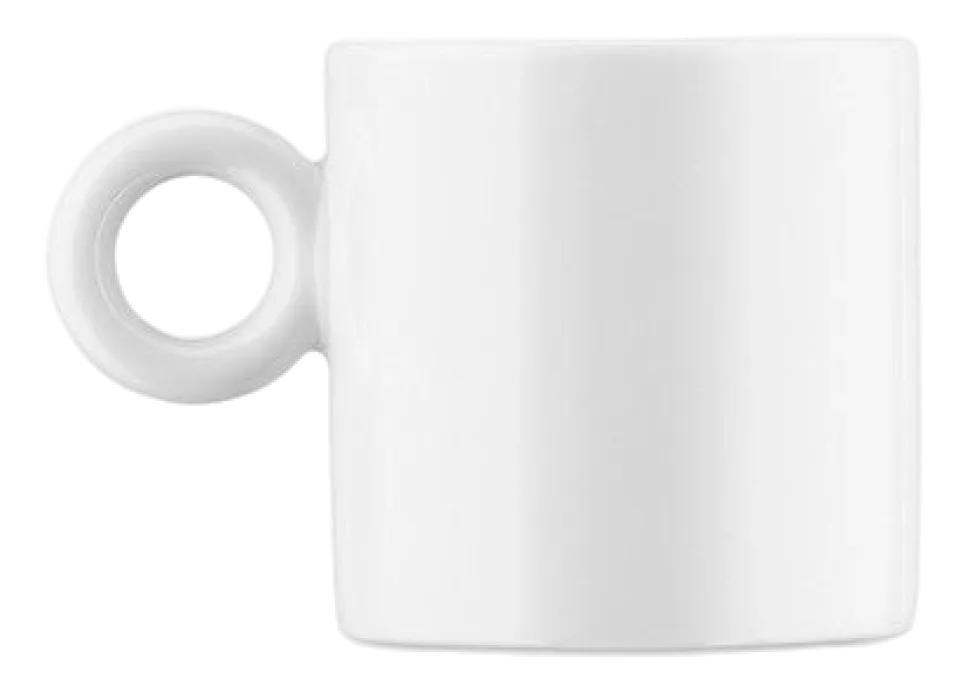 Koffiekop Alessi Dressed White Porcelain 70 ml (Set van 4)