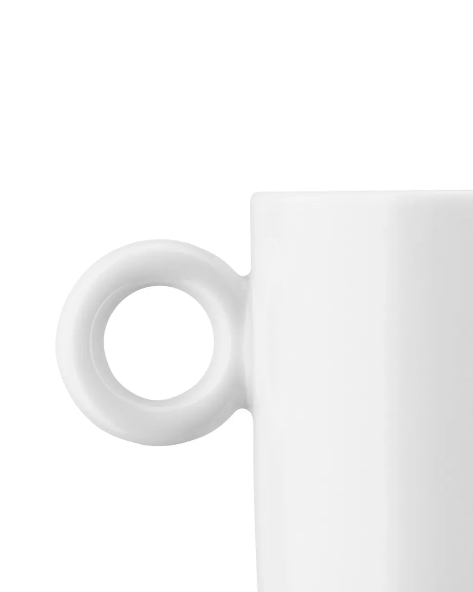 Koffiekop Alessi Dressed White Porcelain 70 ml (Set van 4)