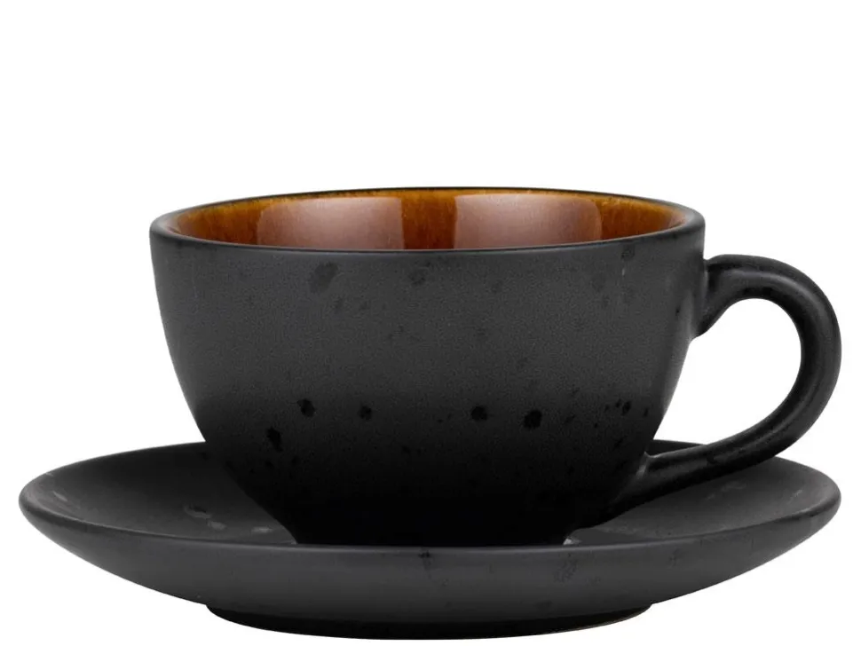 Koffiekop Bitz Gastro Black Amber 220 ml (6-Delig)