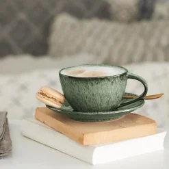 Koffiekop Leonardo Matera Groen 290ml (4-Delig)