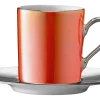 L.S.A. Koffiekop Palazzo en Schotel Amber/Orange 100 ml Best