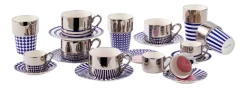 Koffiekop POLSPOTTEN Aunty Dark Blue (Set van 4)