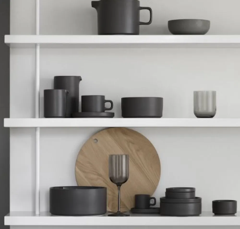 Blomus Koffiekop & Schotel Pilar Pewter (2-delig) Sale