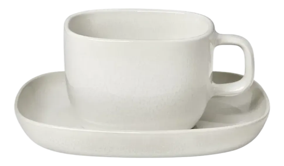 Koffiekop & Schotel Blomus Vahlo Moonbeam 200 ml (Set van 2)