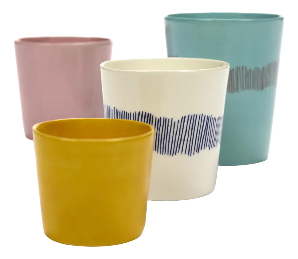 Koffiekop Serax Feast Tableware By Ottolenghi White Blue 250 ml