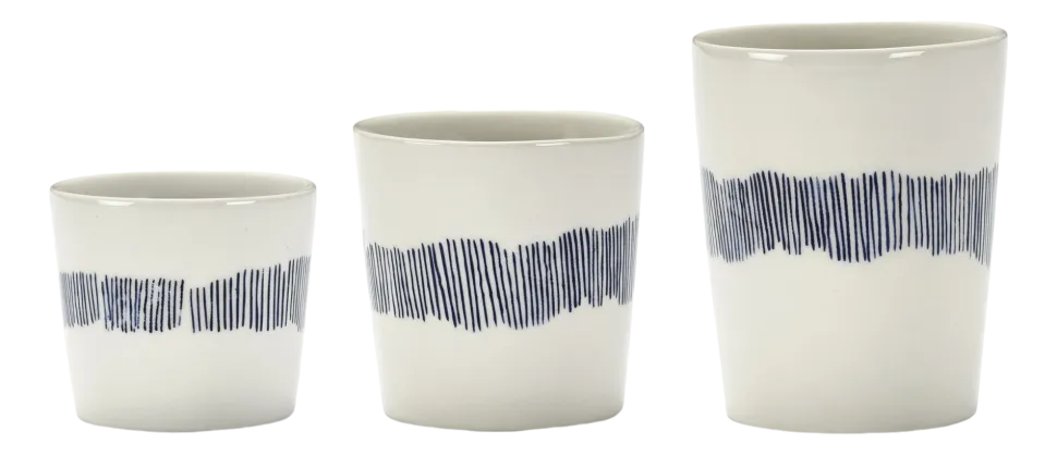 Koffiekop Serax Feast Tableware By Ottolenghi White Blue 250 ml