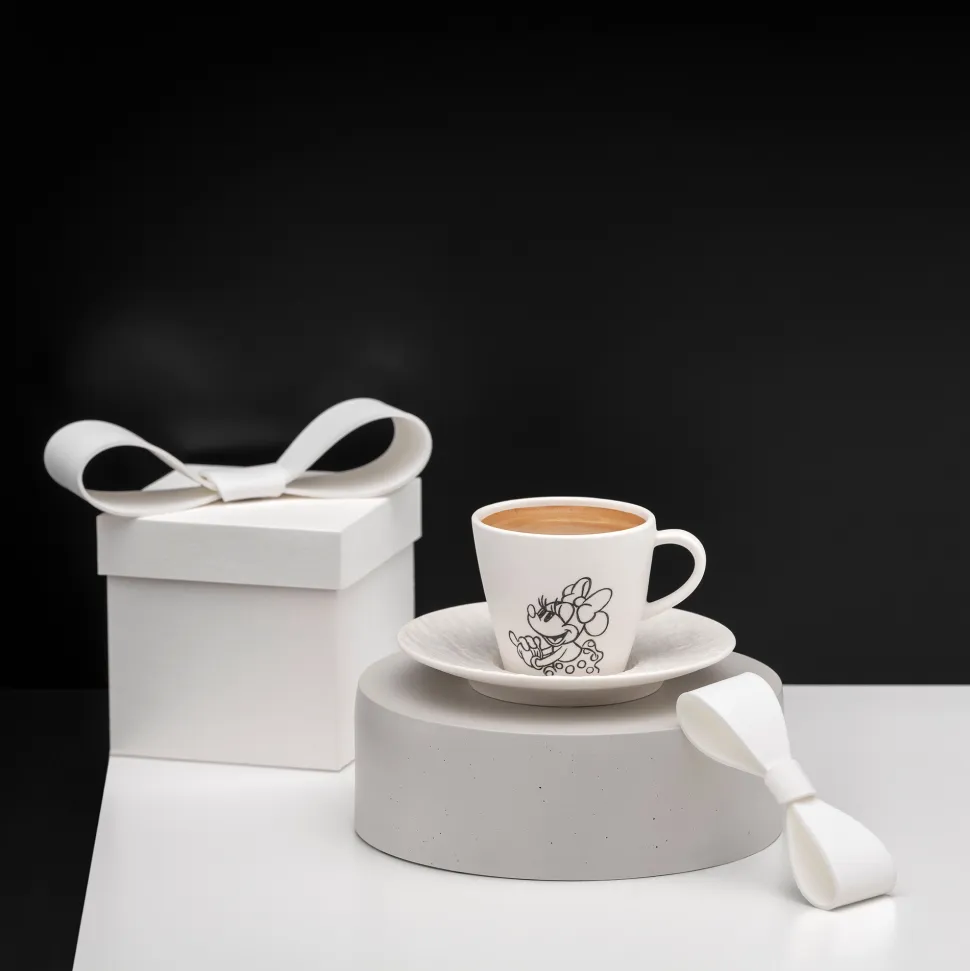 Koffiekop Villeroy & Boch Manufacture Rock Mickey Mouse Blanc 160ml (Set van 6)