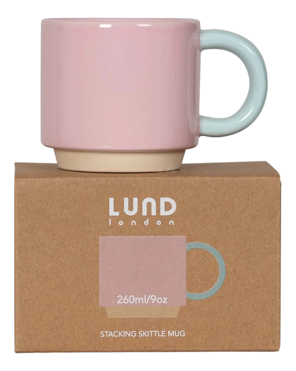 Lund Koffie Mok London Skittle Stapelbaar Pink & Mint
