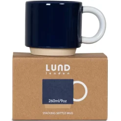 Koffie Mok Lund London Skittle Stapelbaar Indigo & White