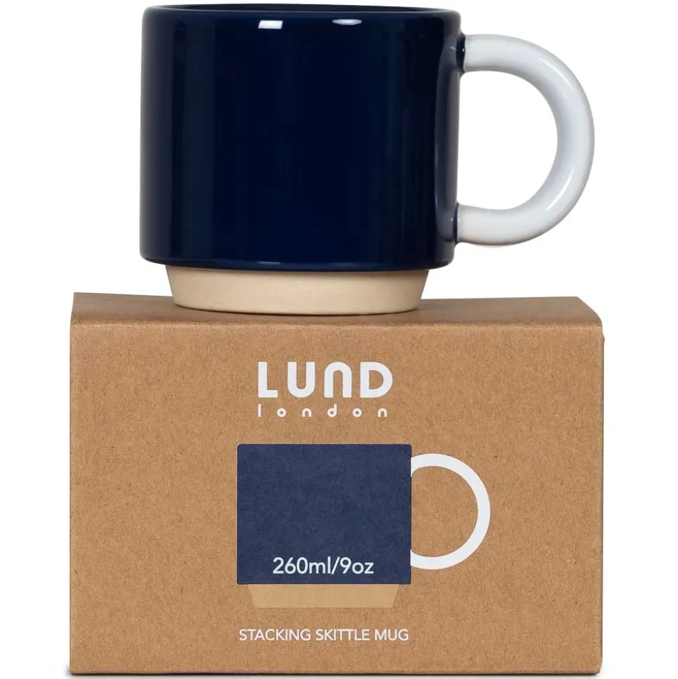 Koffie Mok Lund London Skittle Stapelbaar Indigo & White