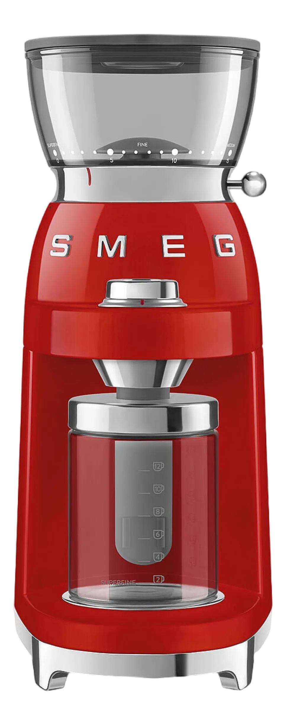 Koffiemolen Smeg CGF03RDEU 50 Style Rood
