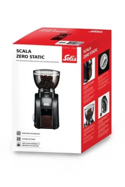 Solis Koffiemolen Scala Zero Static Grinder Black Best