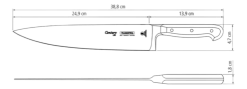 Koksmes Tramontina Century Zwart 25 cm