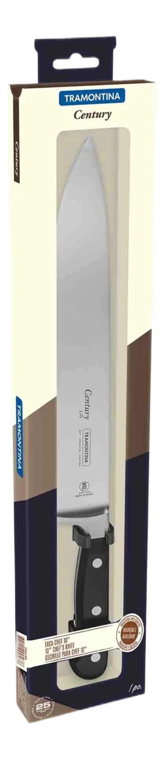 Koksmes Tramontina Century Zwart 25 cm