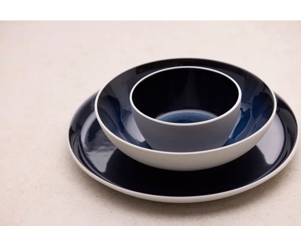 Bitz Kom Gastro White / Dark Blue 12 cm (Set van 4) Outlet
