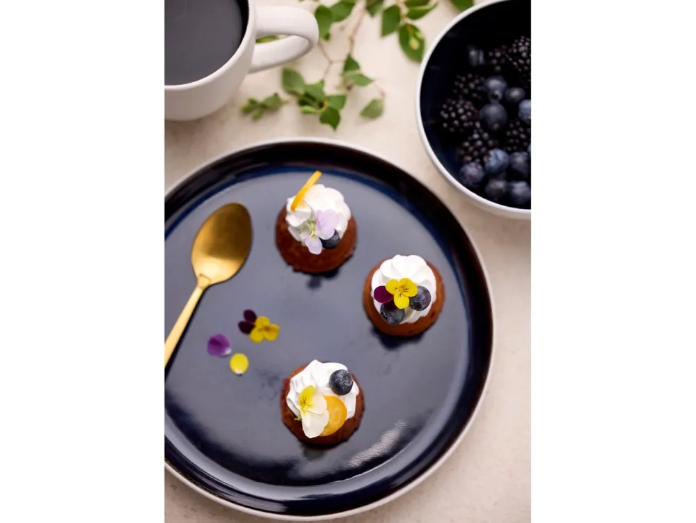 Bitz Kom Gastro White / Dark Blue 12 cm (Set van 4) Outlet