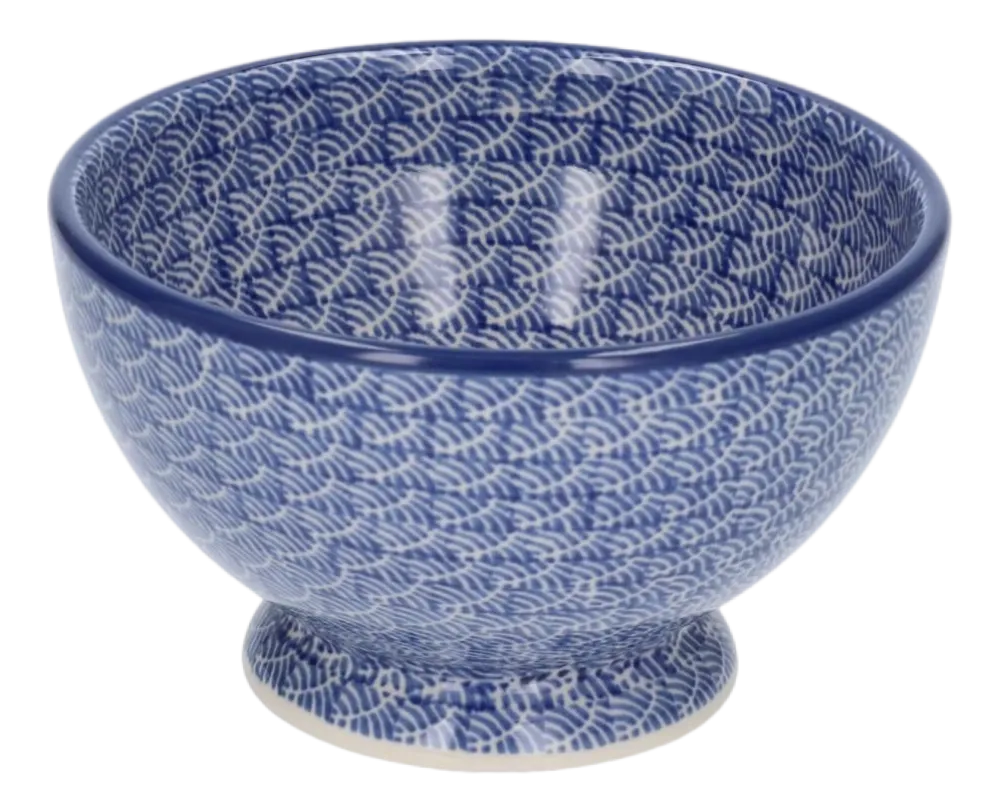 Bunzlau Castle Kom Waves Bowl on Foot 14,5 cm Clearance