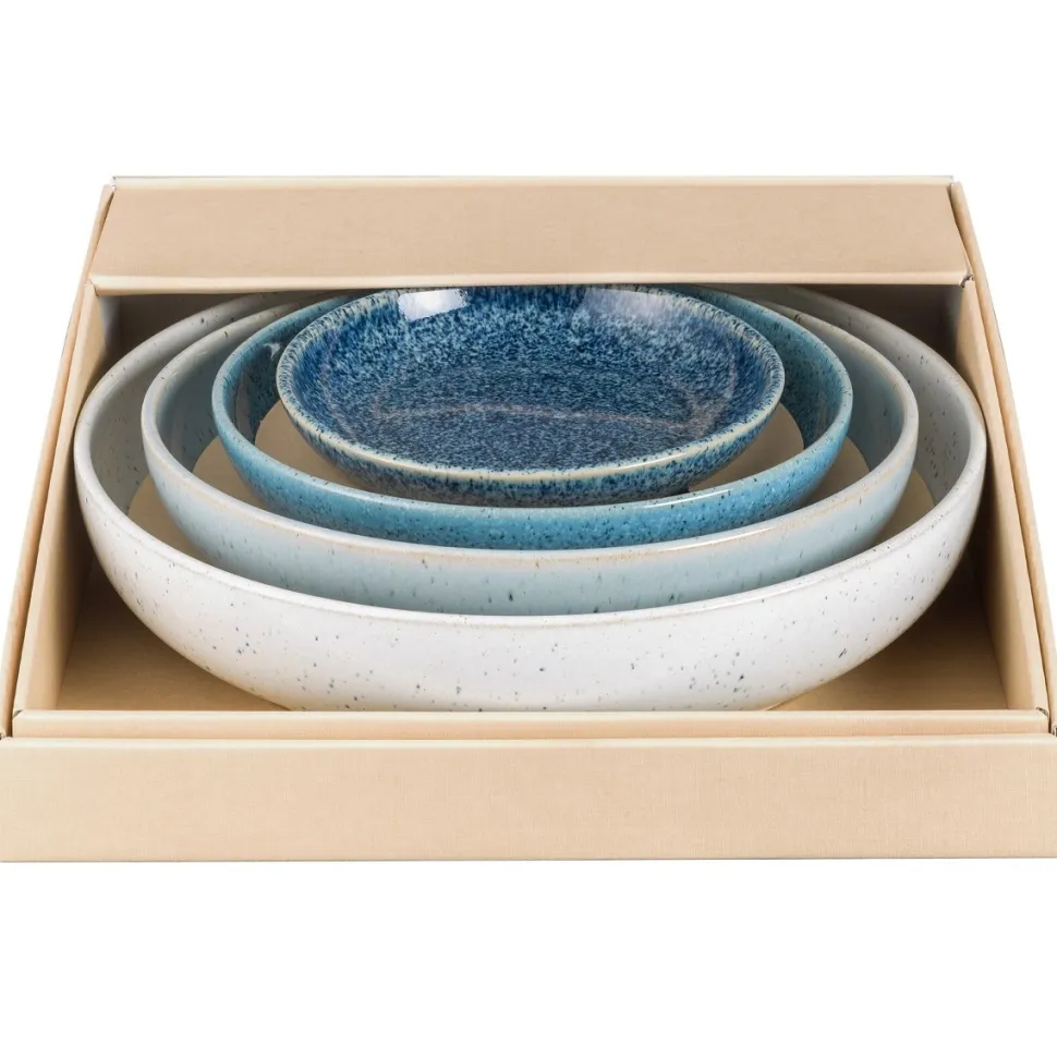 Kom Denby Studio Blue Nesting Bowl Mixed (Set van 4)
