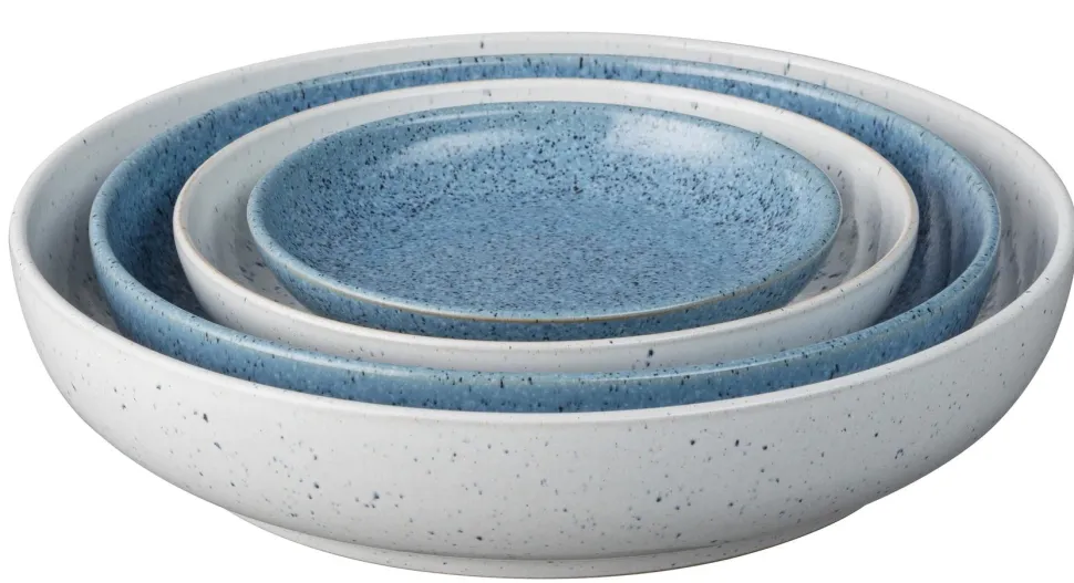 Kom Denby Studio Blue Nesting Bowl Mixed (Set van 4)