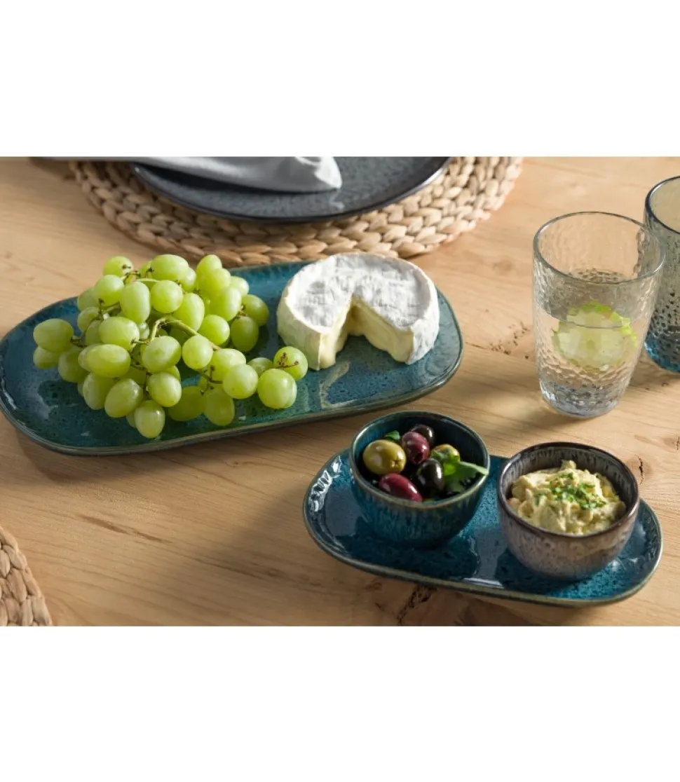 Kom Leonardo Matera Blauw 8 cm