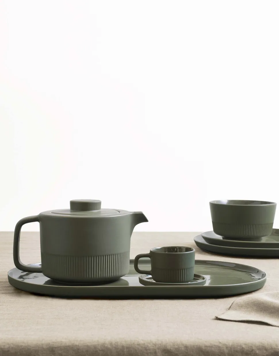 Kom Marc O'Polo Moments Olive Green 13 cm (Set van 4)