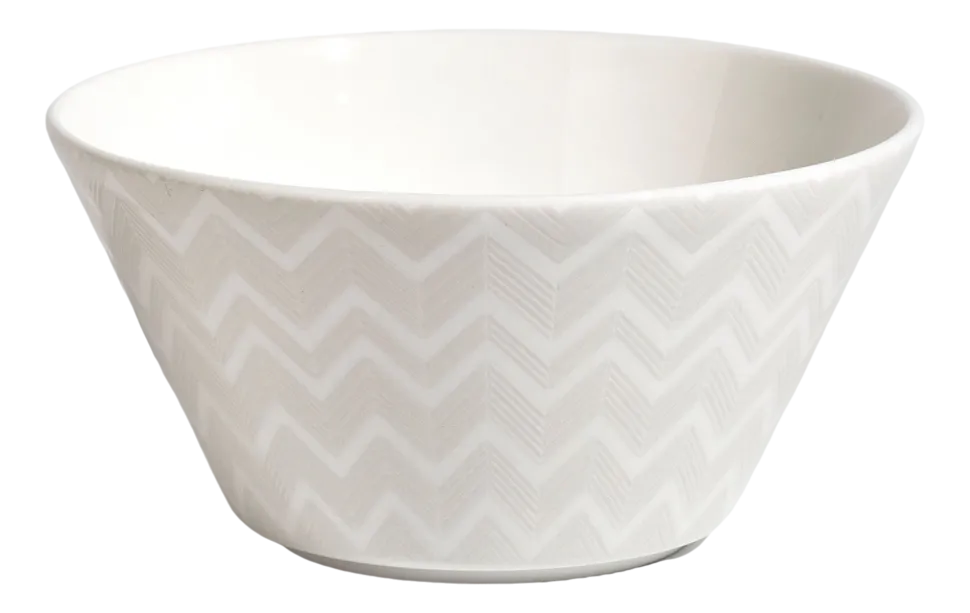 Kom Missoni Zig Zag White 13 cm (Set van 6)
