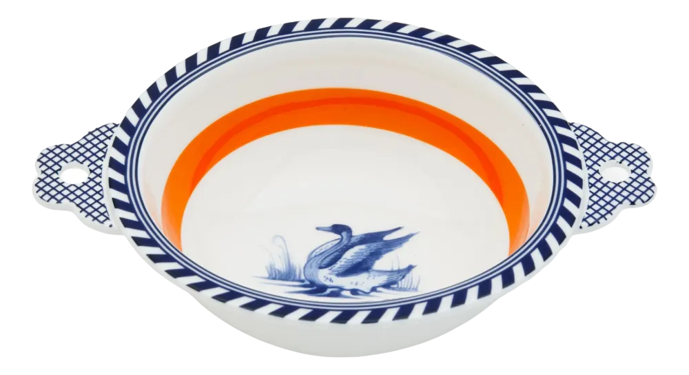 POLSPOTTEN Kom x Rijksmuseum Bird Patterned Orange 17 cm