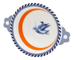 POLSPOTTEN Kom x Rijksmuseum Bird Patterned Orange 17 cm