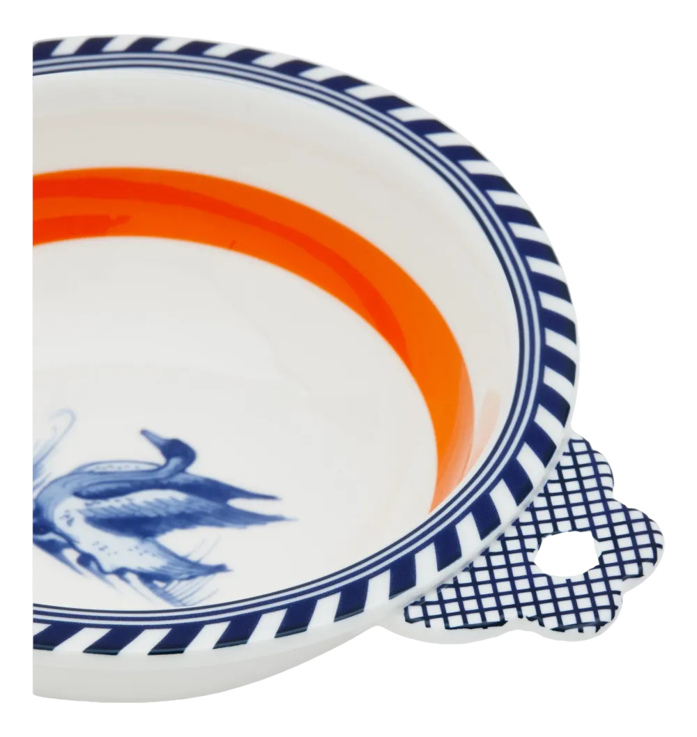 POLSPOTTEN Kom x Rijksmuseum Bird Patterned Orange 17 cm