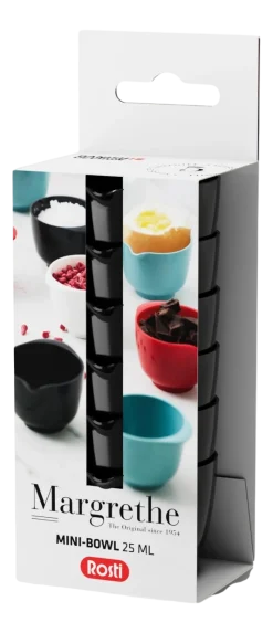 Kom Rosti Margrethe Mini Black ABS 25 ml (Set van 6)