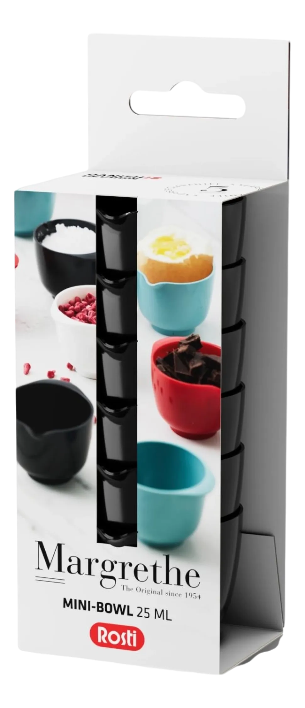 Kom Rosti Margrethe Mini Black ABS 25 ml (Set van 6)