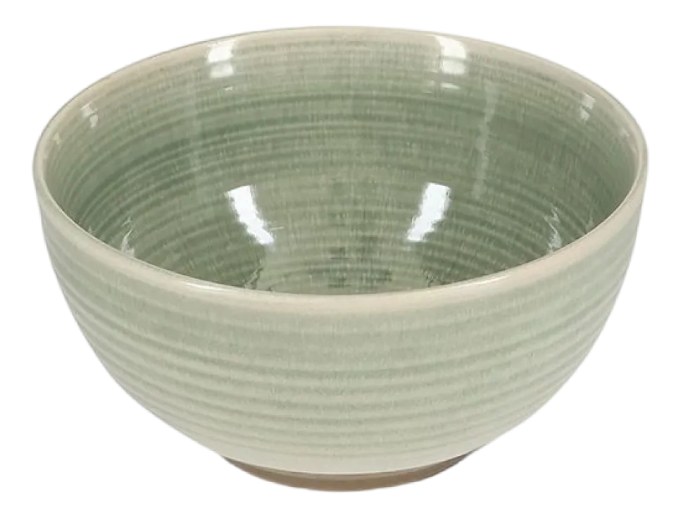 Kom Salt & Pepper Cameo Green / Dark Brown 18 cm (Set van 2)