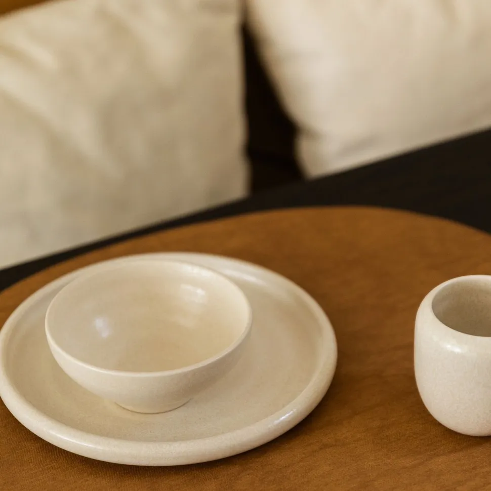 Kom Salt & Pepper Mochi Beige 16 cm (Set van 4)