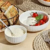 Salt & Pepper Kom Ora Gloss White / Black 10,5 cm (Set van 4) Online