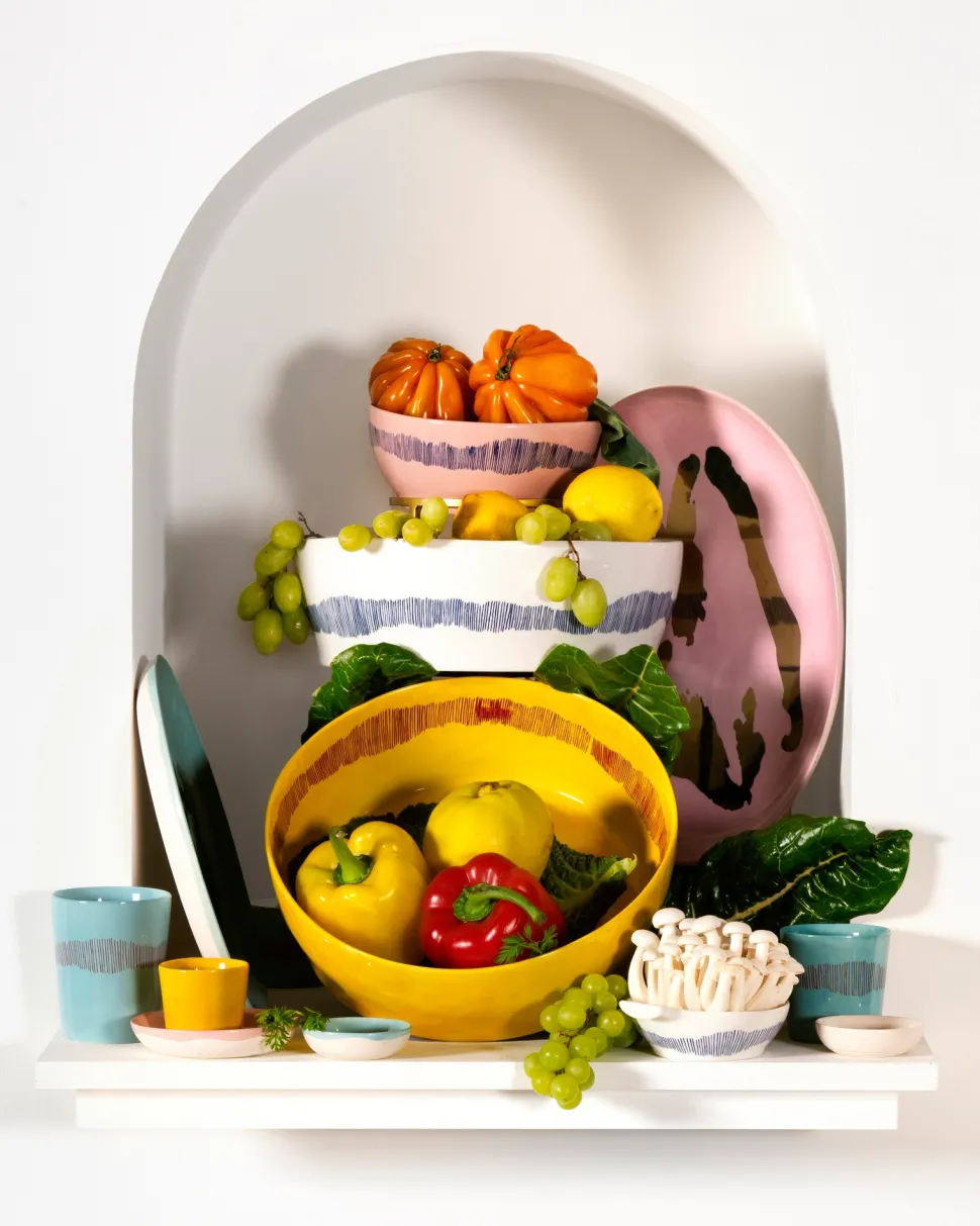Kom Serax Feast Tableware By Ottolenghi White Blue S 16 cm