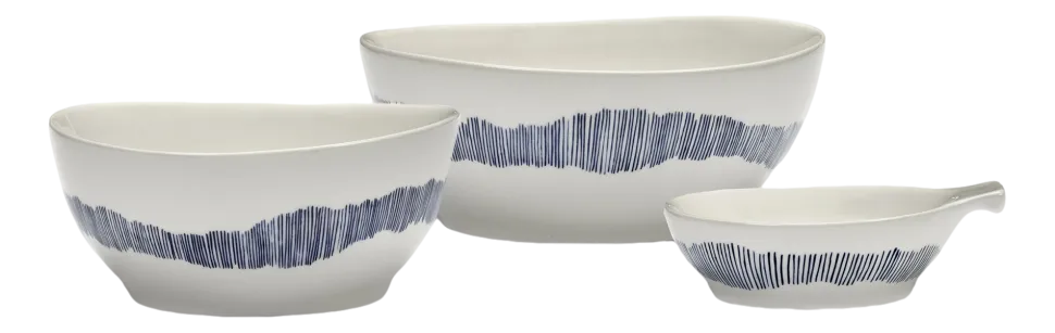 Kom Serax Feast Tableware By Ottolenghi White Blue S 16 cm