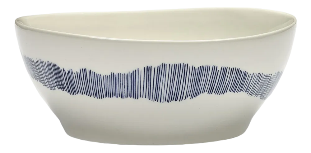 Serax Kom Feast Tableware By Ottolenghi White Blue L 18 cm Outlet