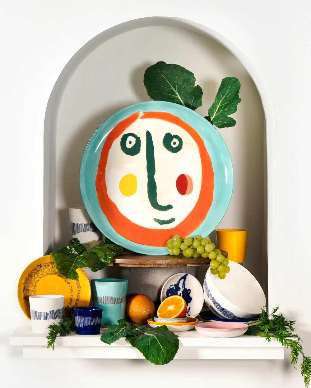 Serax Kom Feast Tableware By Ottolenghi White Blue L 18 cm Outlet