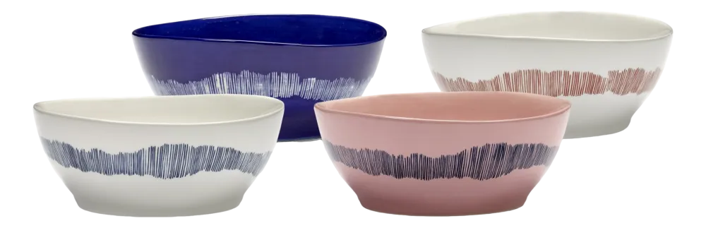 Serax Kom Feast Tableware By Ottolenghi White Blue L 18 cm Outlet