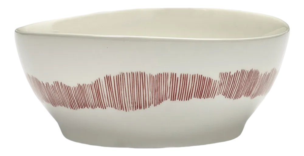 Serax Kom Feast Tableware By Ottolenghi White Red L 18 cm Best