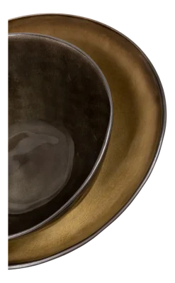 Kom Serax Pure Tableware By Pascale Naessens Black Green M 26 cm