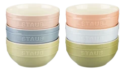 Staub Kom Ceramique Macaron Gietijzer 14 cm (Set van 6) Best