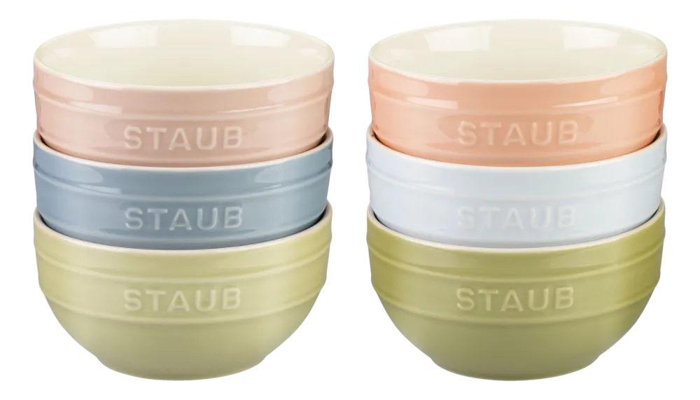 Staub Kom Ceramique Macaron Gietijzer 14 cm (Set van 6) Best