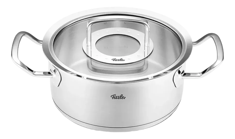 Kookpan Fissler Original Profi Collection Laag met RVS Glasdeksel 20 cm